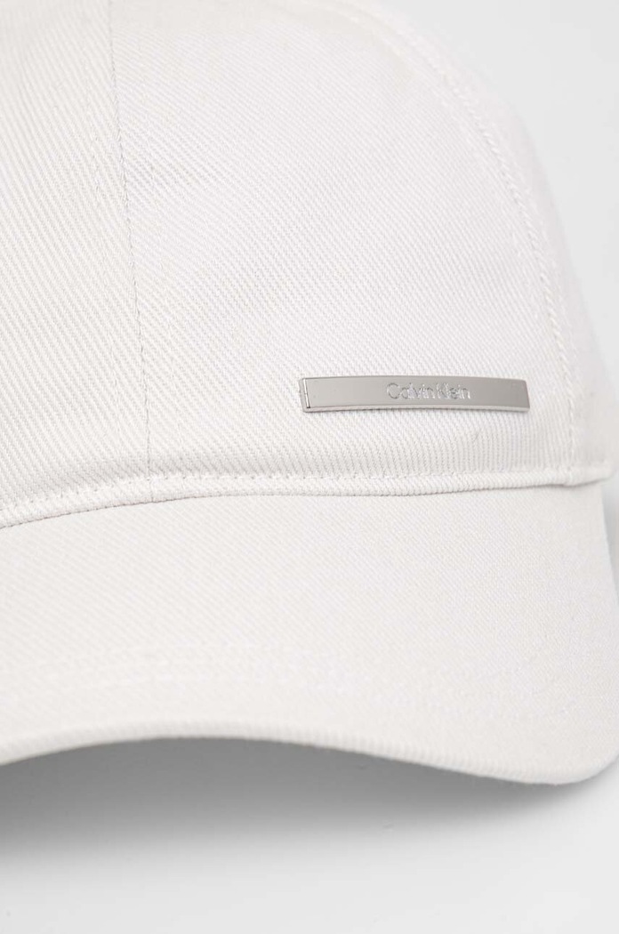 Pamučna kapa sa šiltom Calvin Klein K50K510661 bijela SS24
