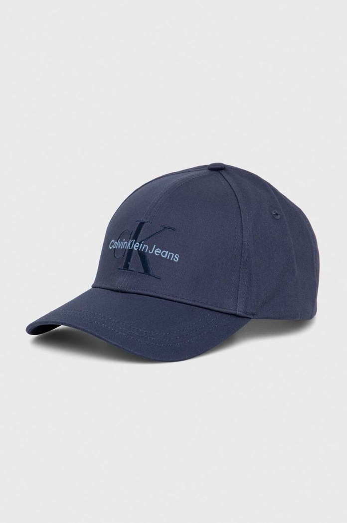 Bavlněná baseballová čepice Calvin Klein Jeans modrá K50K510061