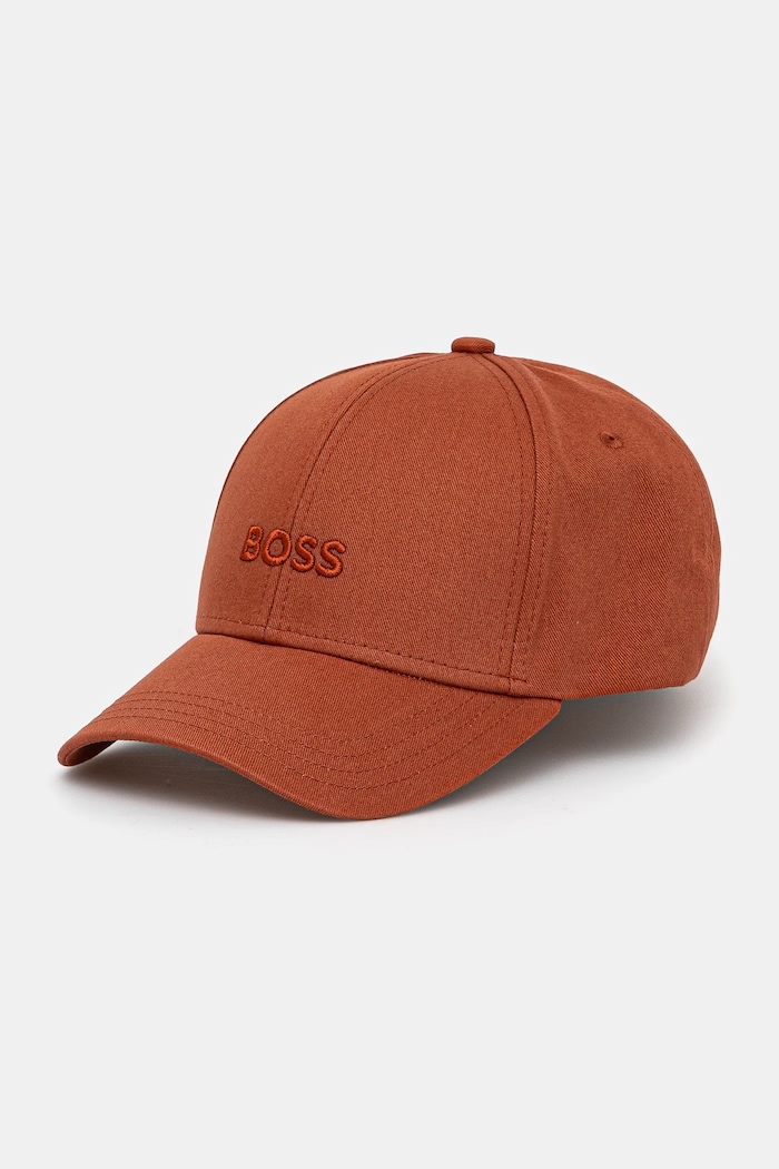 BOSS czapka z daszkiem bawełniana Zed aplikacja pomarańczowy 50495121