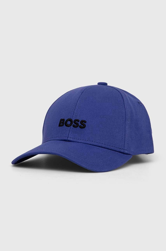 BOSS czapka z daszkiem bawełniana Zed aplikacja fioletowy 50495121