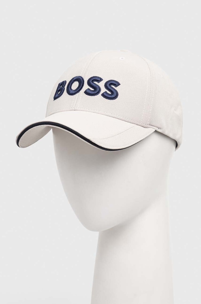 BOSS Green czapka z daszkiem BOSS GREEN aplikacja beżowy 50496291
