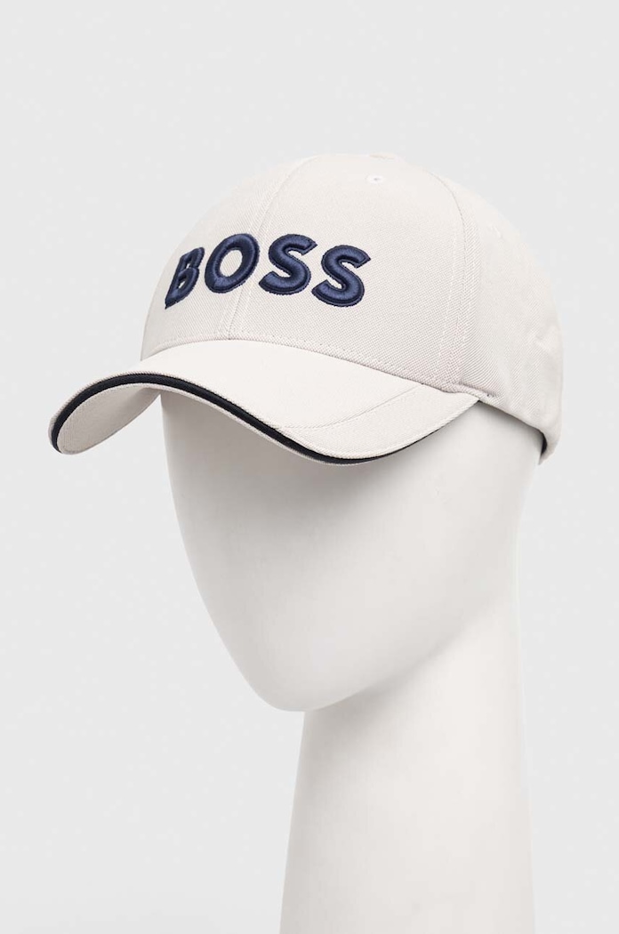 BOSS Green czapka z daszkiem BOSS GREEN aplikacja beżowy 50496291