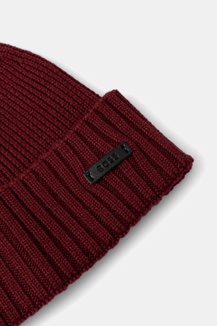 Vlnená čiapka BOSS Fati 50495306 červená AW25