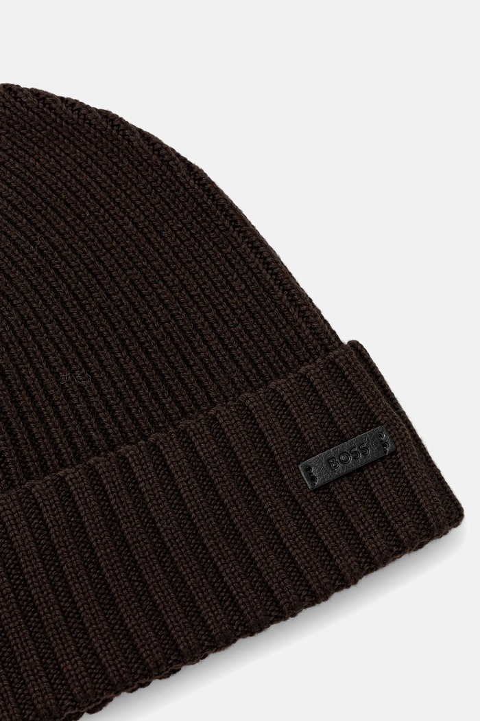 Αξεσουάρ Μάλλινο σκουφί BOSS Gelio-C_Sz40 50495306 καφέ