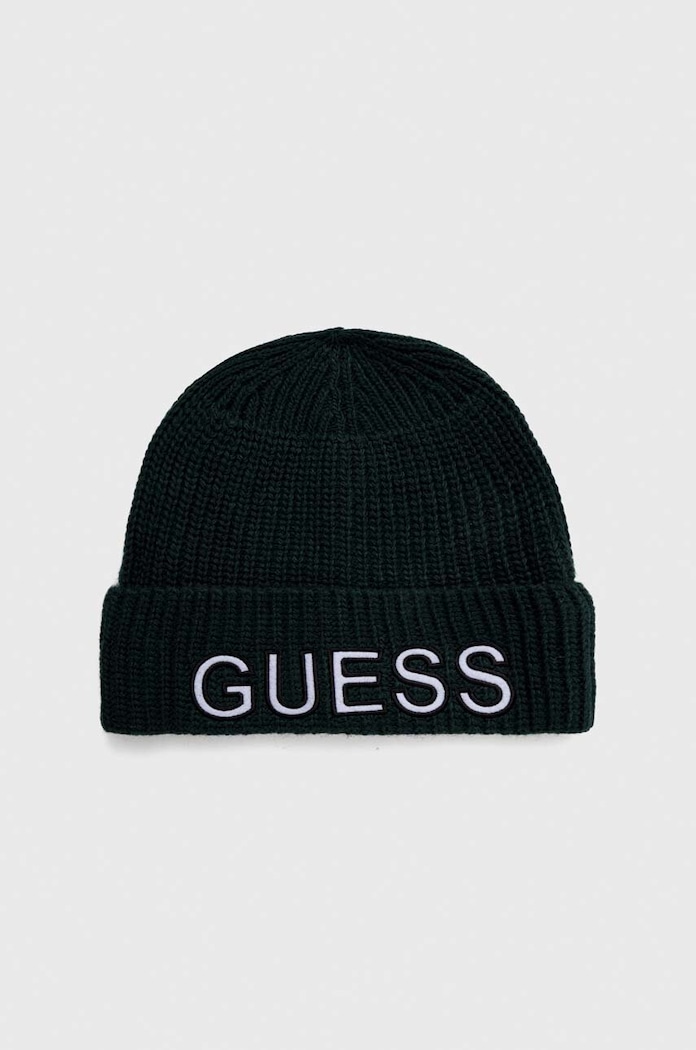 Guess czapka z domieszką wełny z domieszką wełny zielony M3BZ18.Z39B0