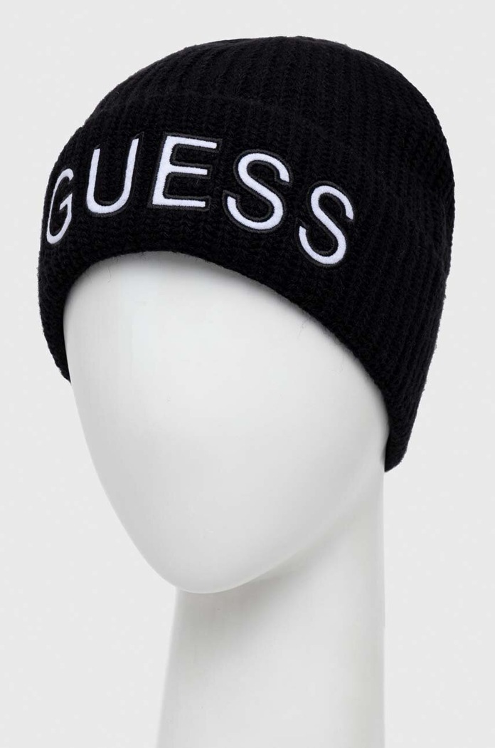 Čepice z vlněné směsi Guess M3BZ18.Z39B0 černá AW23
