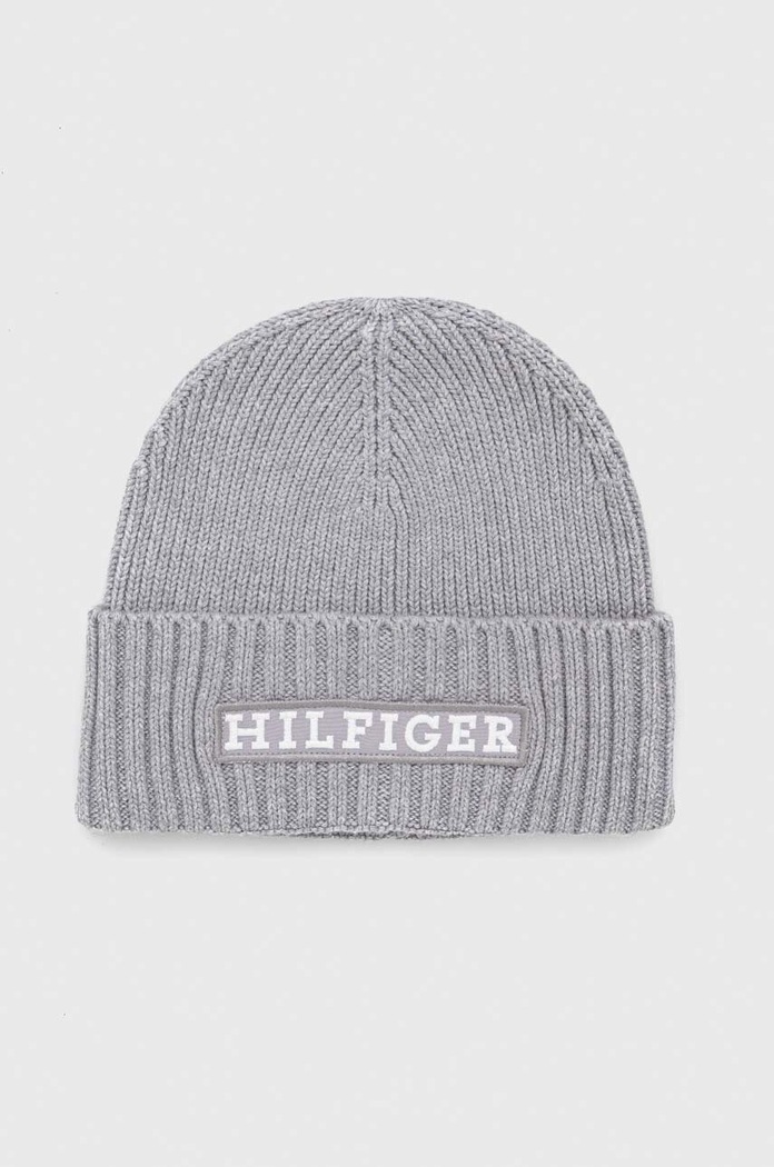 Tommy Hilfiger czapka z domieszką wełny szary AM0AM11737