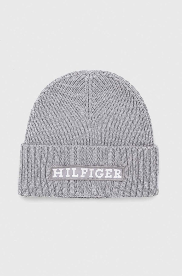 Tommy Hilfiger czapka z domieszką wełny szary AM0AM11737