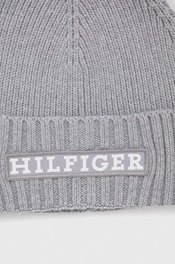 Akcesoria Tommy Hilfiger czapka z domieszką wełny AM0AM11737 szary