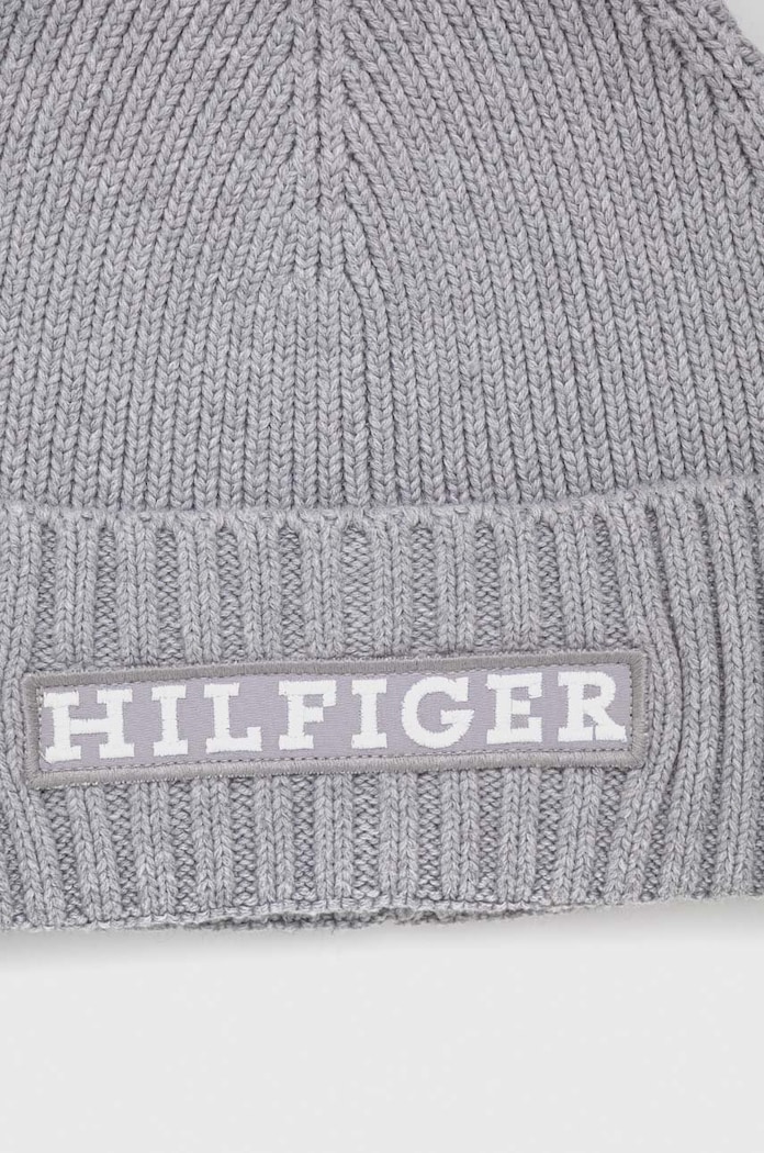 Akcesoria Tommy Hilfiger czapka z domieszką wełny AM0AM11737 szary