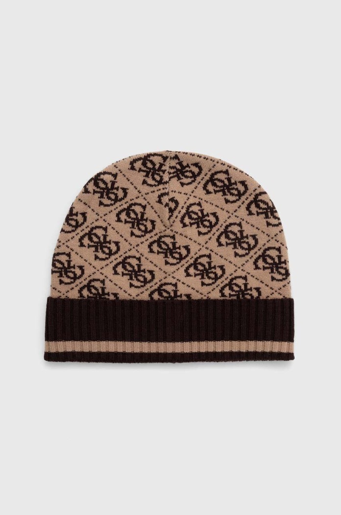 Čiapka Guess stredne hrubá béžová AM5028.POL01