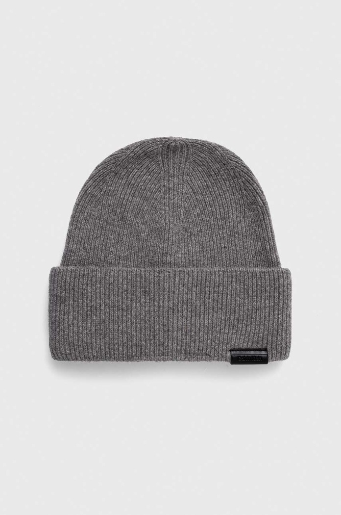 Μάλλινο σκουφί Calvin Klein μαλλί γκρί K50K510978