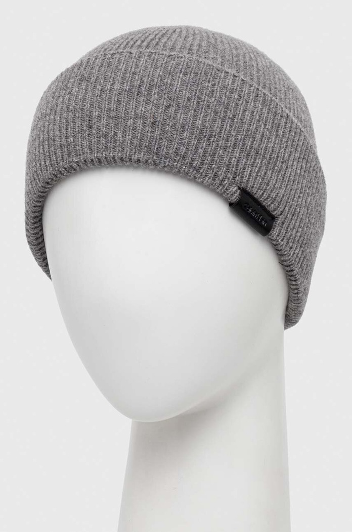 Μάλλινο σκουφί Calvin Klein K50K510978 γκρί AW23
