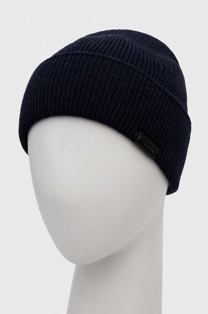 Μάλλινο σκουφί Calvin Klein K50K510978 μαύρο AW23