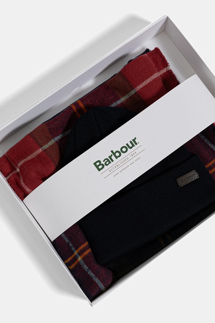 Čepice a šála Barbour námořnická modř MGS0079