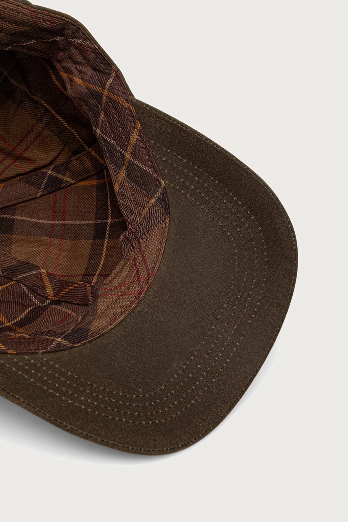Czapka bejsbolówka męska bawełniana Barbour MHA0005 zielony