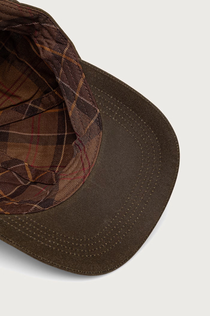 Czapka bejsbolówka męska bawełniana Barbour MHA0005 zielony