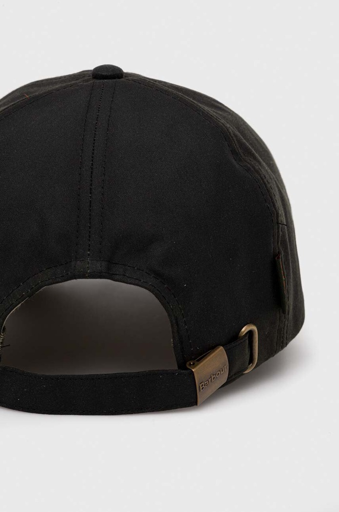 Памучна шапка с козирка Barbour MHA0005 зелен AA00