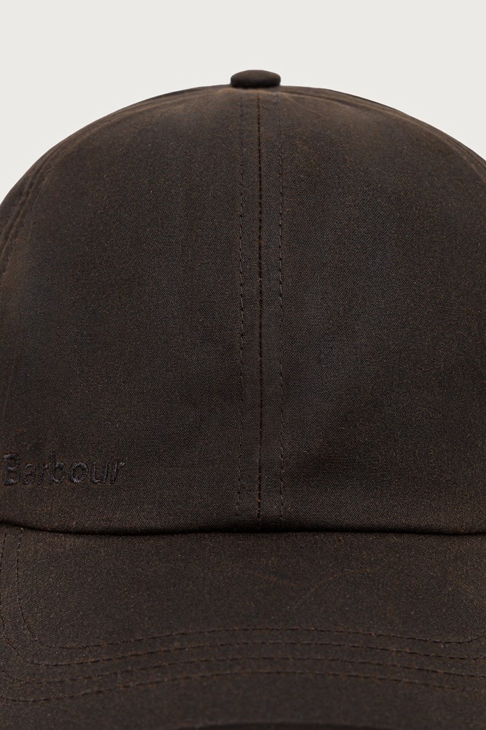 Barbour Czapka bejsbolówka męska bawełniana MHA0005 brązowy AA00