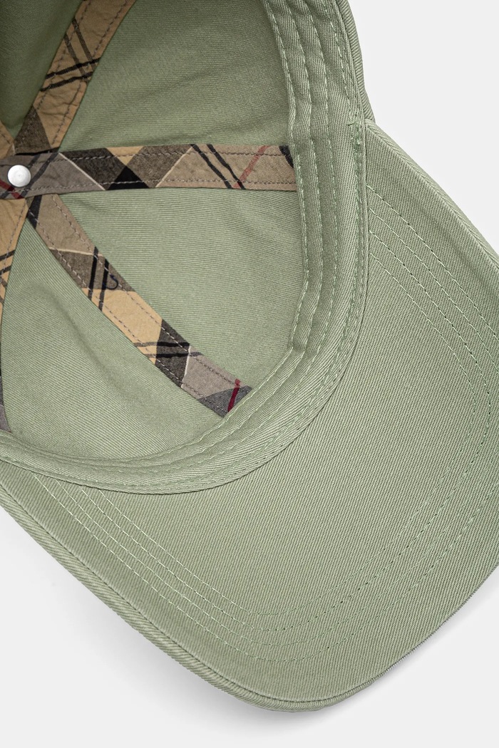 Barbour baseballová čepice pánská bavlněná zelená MHA0274