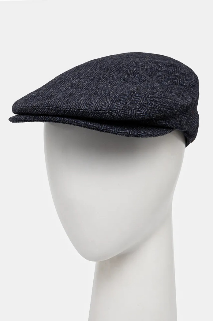 Vlněná čepice Barbour vlna námořnická modř MHA0483
