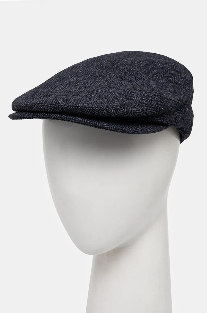 Vlněná čepice Barbour vlna námořnická modř MHA0483