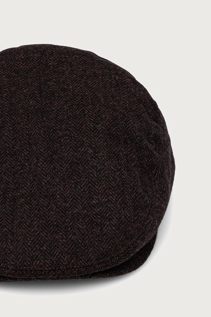 Barbour Kaszkiet męski z wełną MHA0483 brązowy AA00