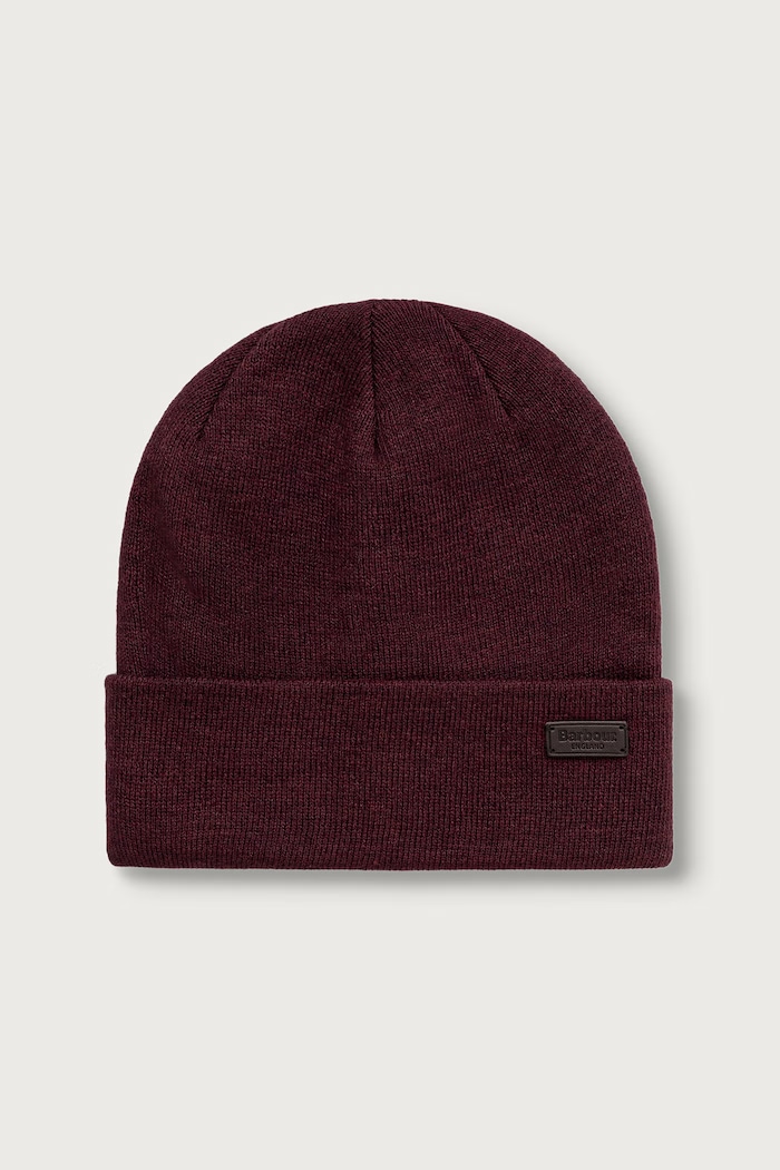 Barbour Czapka męska bordowy MHA0820