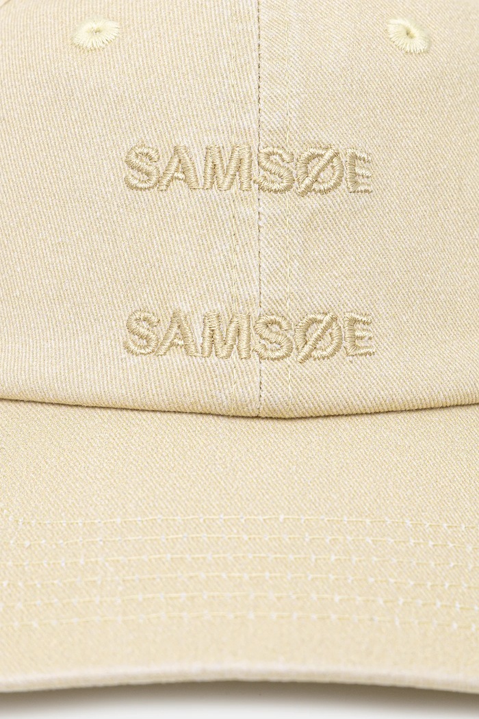 Samsoe Samsoe Czapka z daszkiem bawełniana U23200004 beżowy SS25