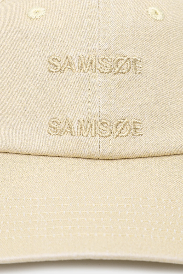 Samsoe Samsoe Czapka z daszkiem bawełniana U23200004 beżowy SS25