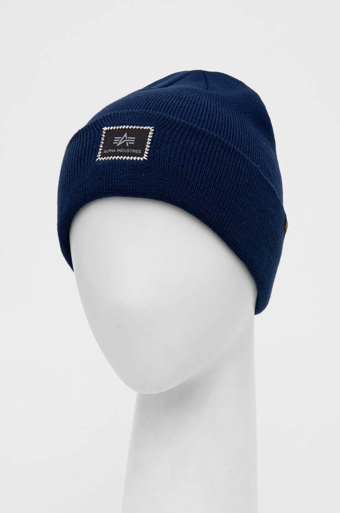 Alpha Industries sapka X-Fit Beanie 168905.07 sötétkék AW23