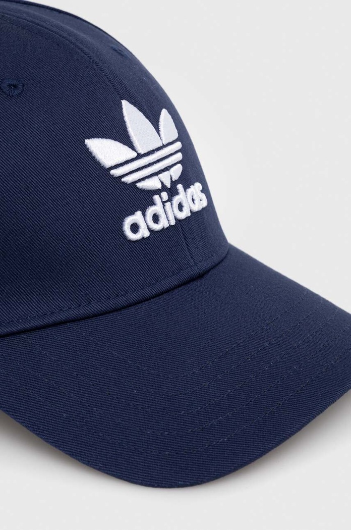 adidas Originals czapka z daszkiem bawełniana Trefoil IL4843 niebieski AW23