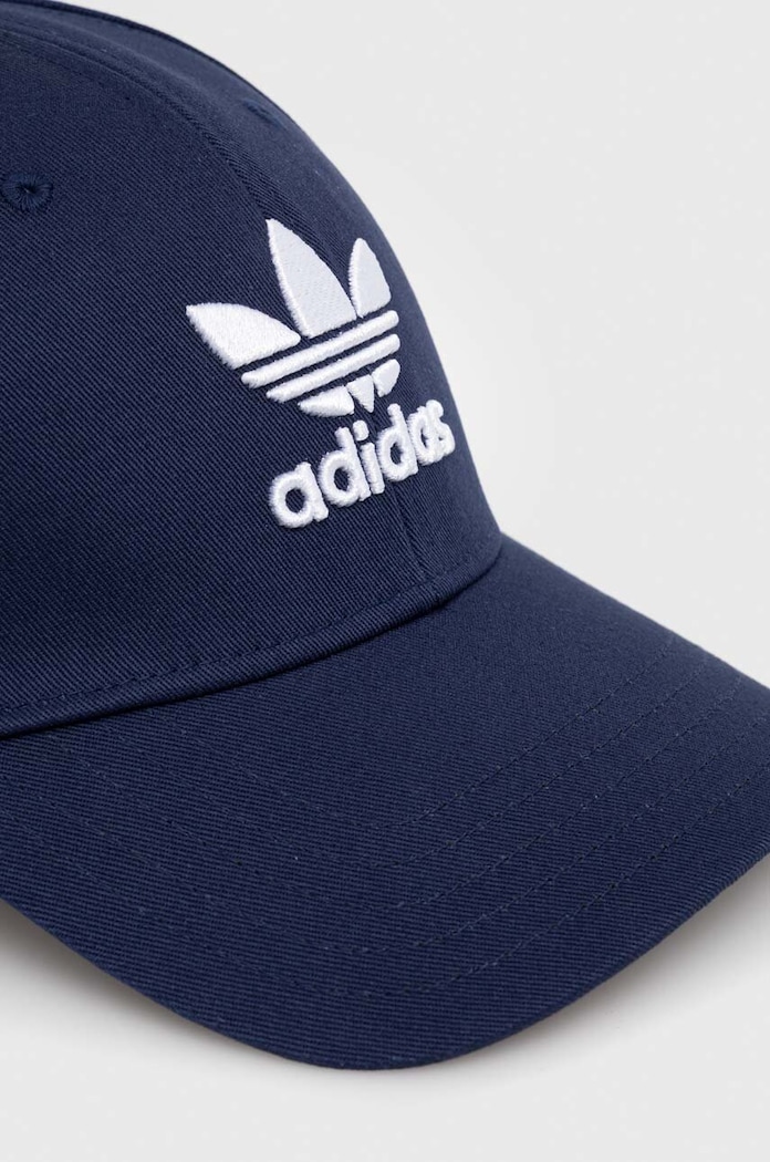 adidas Originals czapka z daszkiem bawełniana Trefoil IL4843 niebieski AW23