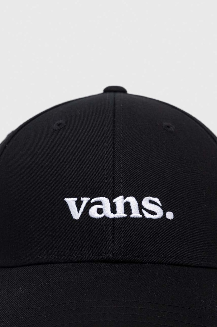 Βαμβακερό καπέλο του μπέιζμπολ Vans VN0008P6BLK1 μαύρο AW23