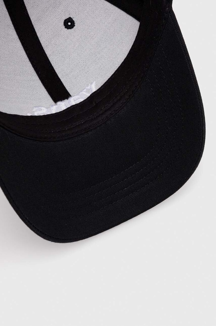Βαμβακερό καπέλο του μπέιζμπολ Vans μαύρο VN0008P6BLK1