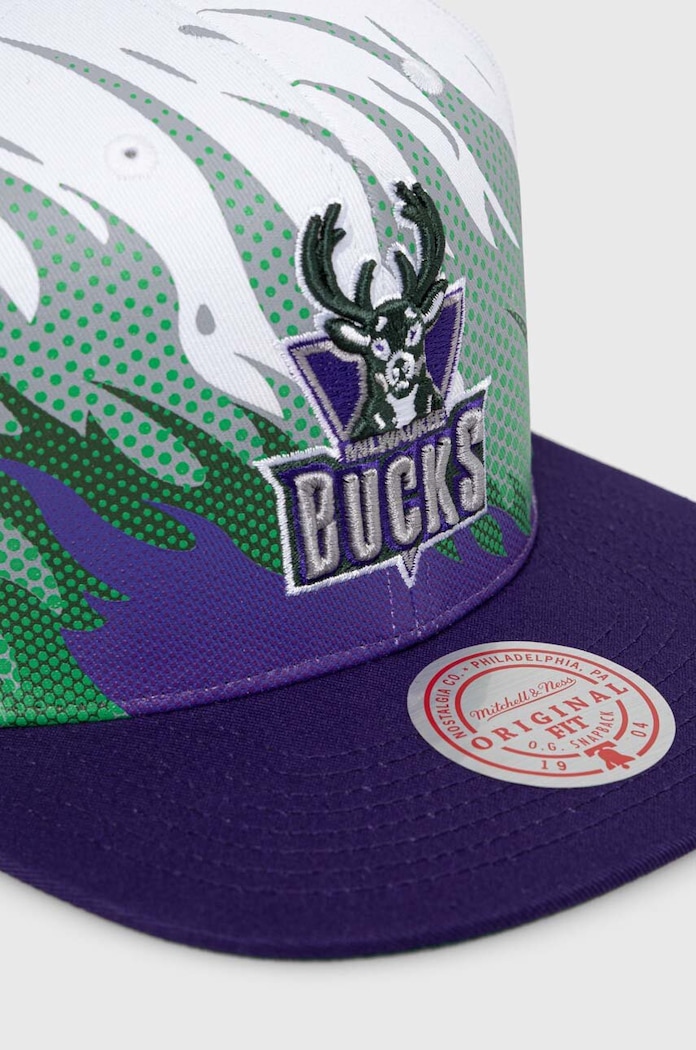 Accesorii Mitchell&Ness șapcă de baseball din bumbac MILWAUKEE BUCKS HHSS5798.MBUYYPPPWHI alb