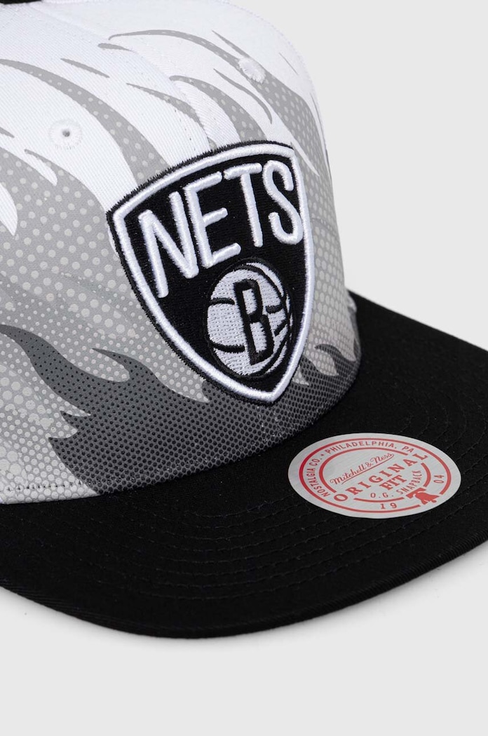 Accesorii Mitchell&Ness Șapcă de baseball din bumbac BROOKLYN NETS HHSS6001.BNEYYPPPWHI alb