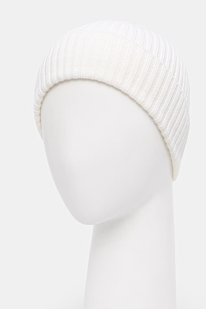 Μάλλινο σκουφί Lacoste RB0001 μπεζ AW25