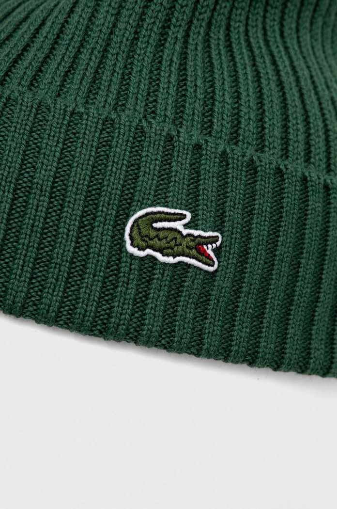 Akcesoria Lacoste czapka wełniana RB0001 zielony