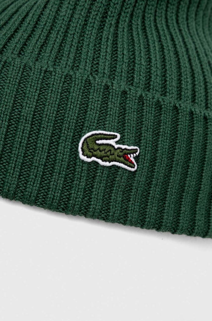 Akcesoria Lacoste czapka wełniana RB0001 zielony
