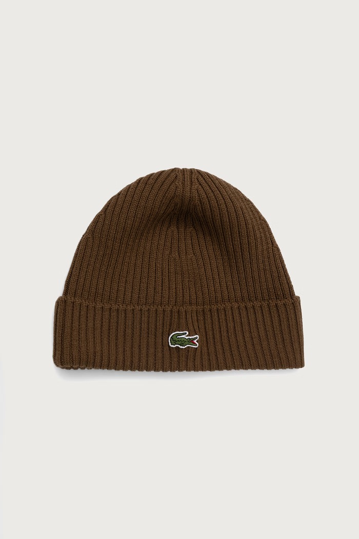 Lacoste Czapka wełniana brązowy RB0001