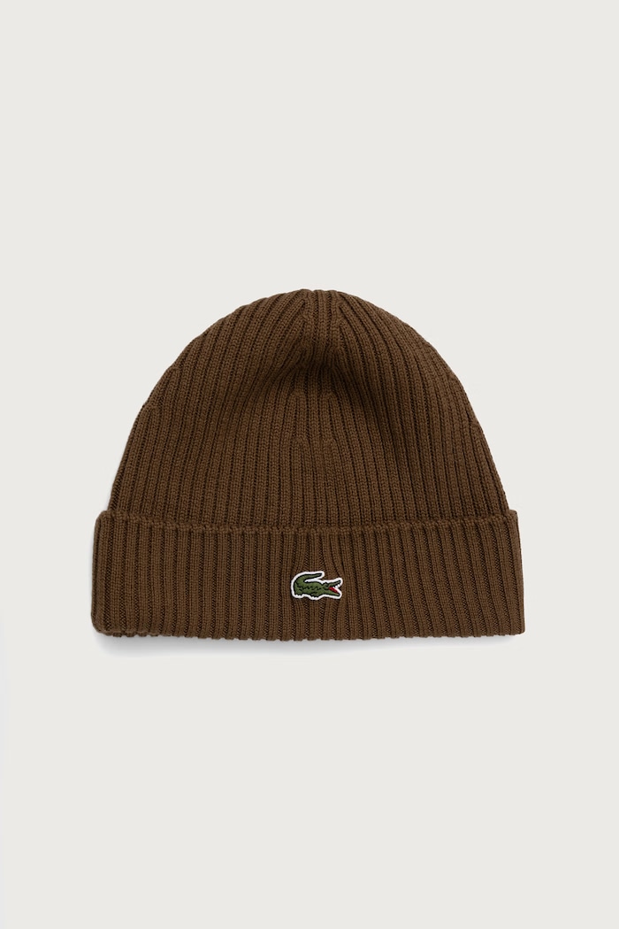 Lacoste Czapka wełniana brązowy RB0001
