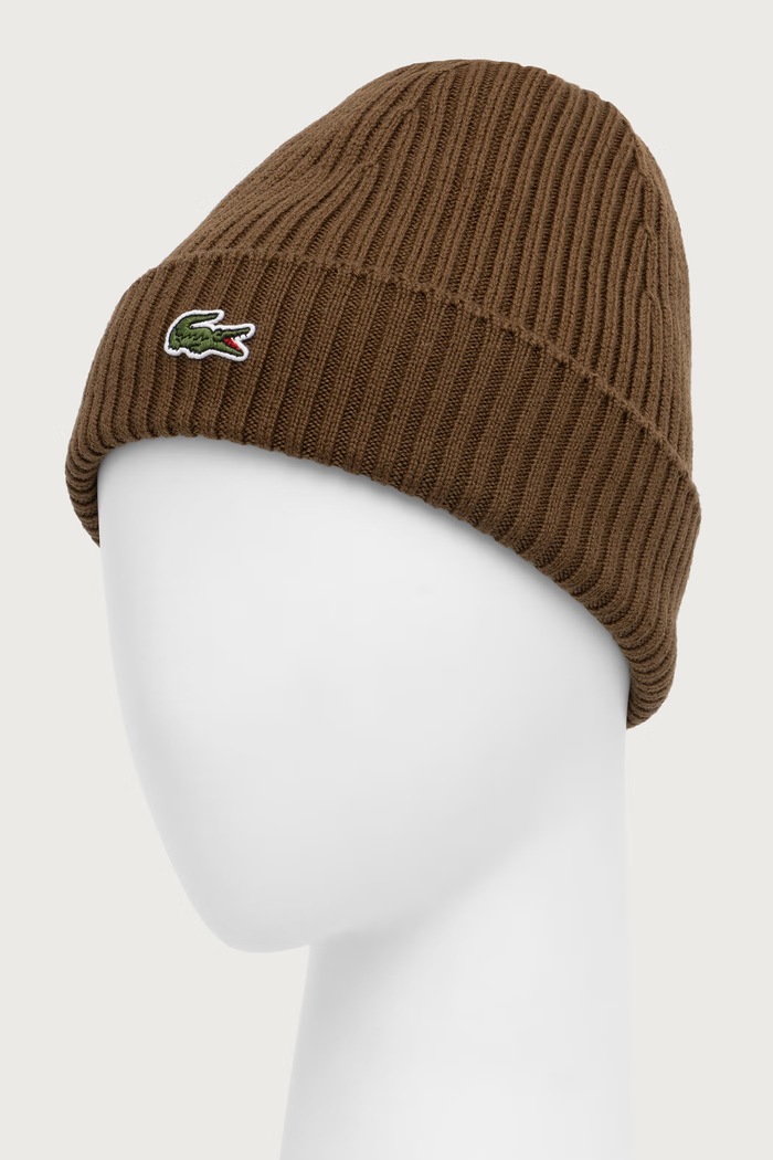 Lacoste Czapka wełniana RB0001 brązowy AW25