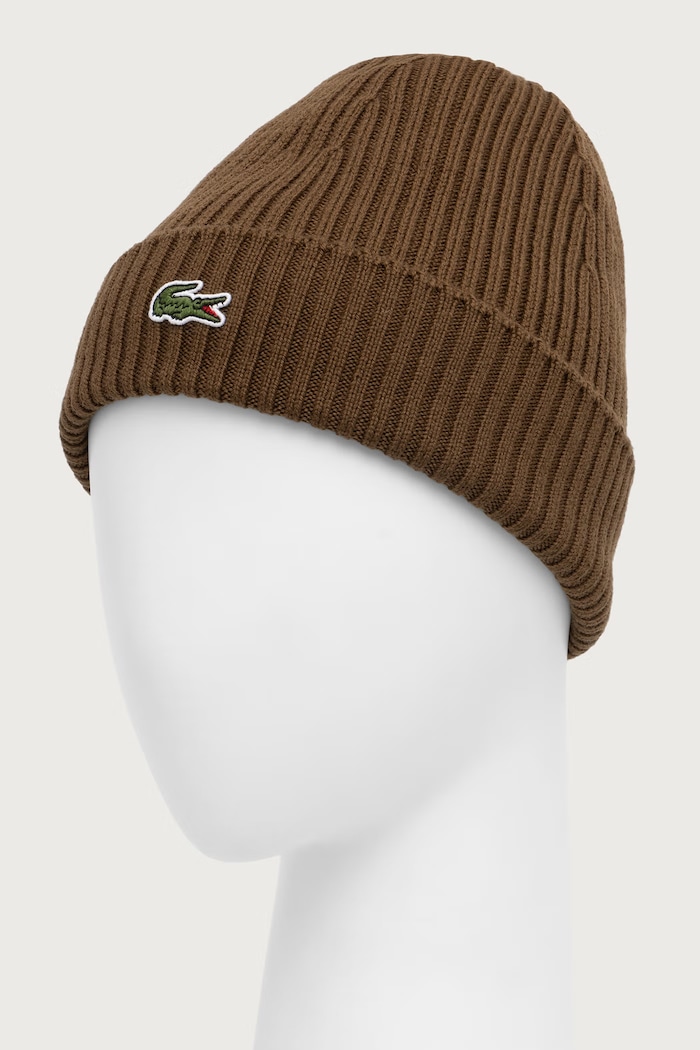 Lacoste Czapka wełniana RB0001 brązowy AW25