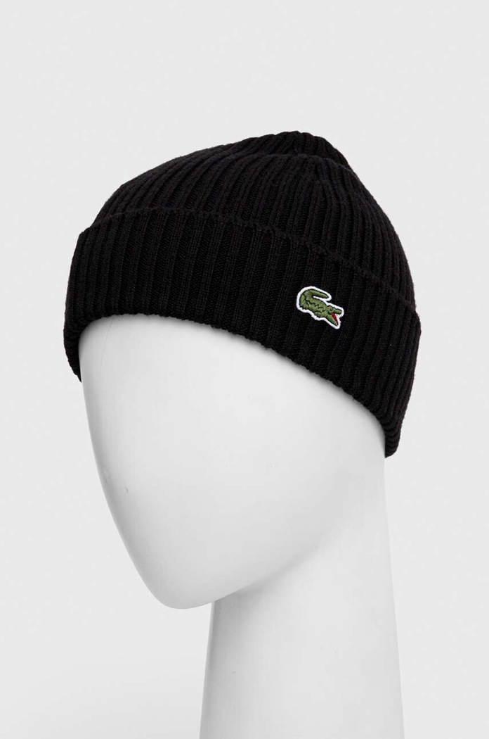 Вълнена шапка Lacoste RB0001 черен AW25