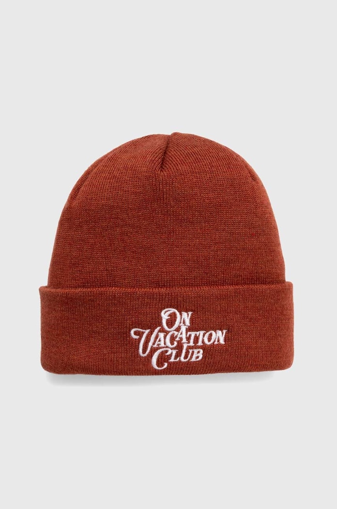 Vunena kapa On Vacation natpis smeđa OVC.B20