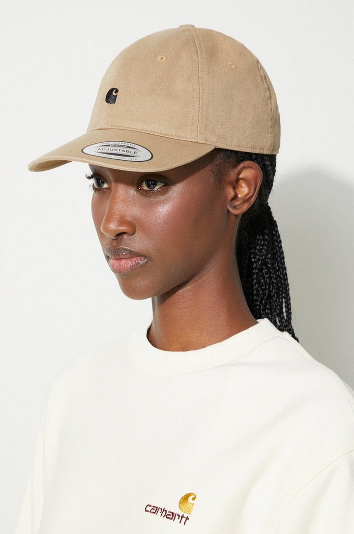 Carhartt WIP cotton baseball cap I023750.0DKXX beige