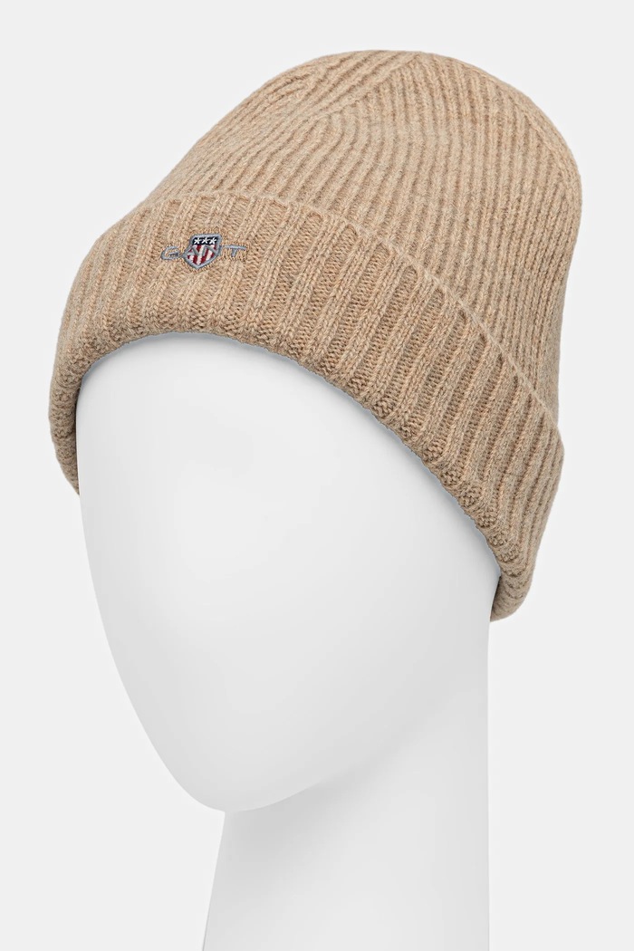 Vlněná čepice Gant 9910023 béžová AW25
