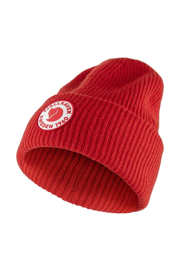 Fjallraven Vlněná čepice Fjallraven 1963 Logo červená F78142.334
