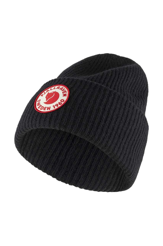 Fjallraven Вовняна шапка Fjallraven 1965 Logo чорний F78142.550